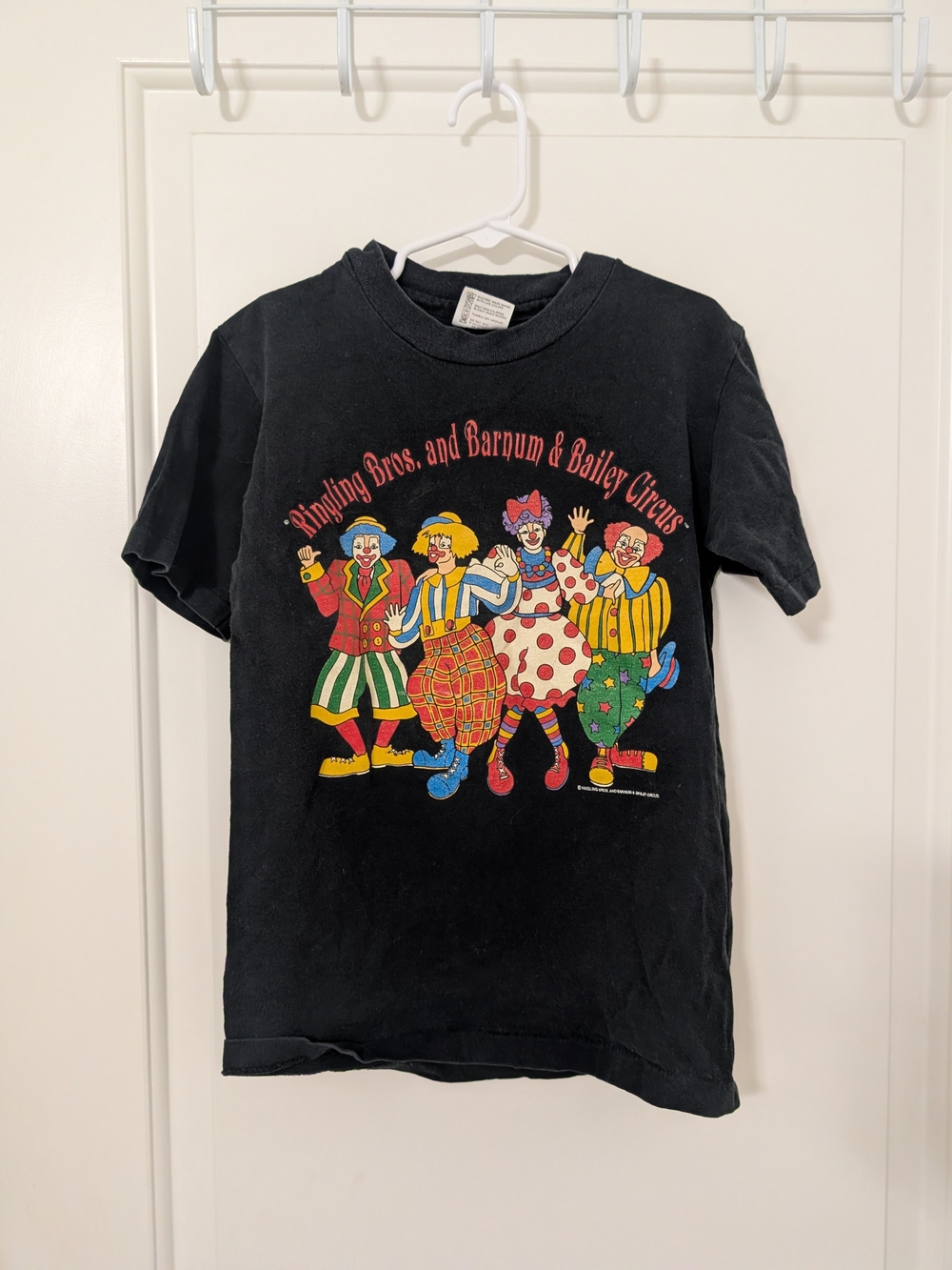 Vintage 90s Ringling Bros Barnum Bailey Circus Clown T Shirt Youth M USA